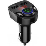 Wholesale Bluetooth Car FM Transmitter, Wireless Audio Adapter Receiver with Quick Charge Dual USB Ports and Support TF Memory Card (Black)